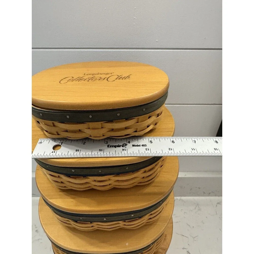 Longaberger Collectors Club Harmony Stackable Baskets & Protectors Set